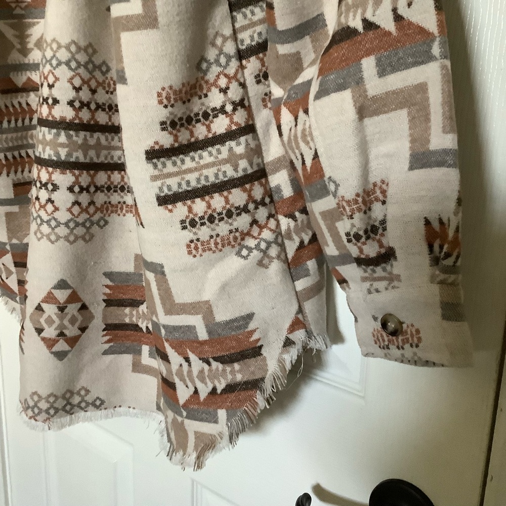 Tribal Print Button-Up Jacket - image 8